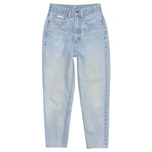 Rare VTG Puma Mom Jeans Women’s 24 High Rise Light Wash Pink Stitching Y2K 90s